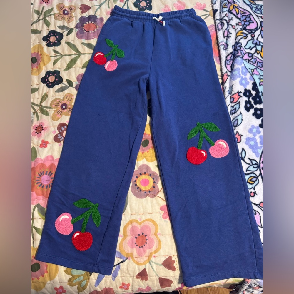 Mini Boden Girls Cherry Sweatpants ~ 11-12 years